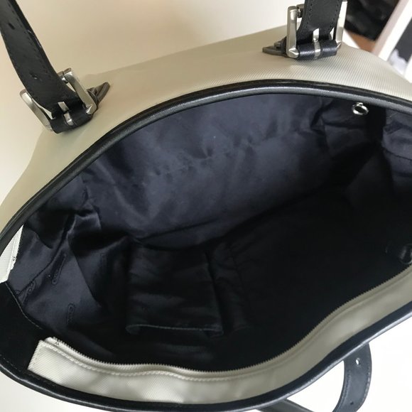 Vintage Coach Satchel, Black and Cream, never used - Picture 4 of 4